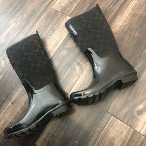 COACH Rain Boots - Like New!